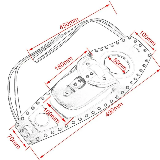 Alt view image 3 of 3 - For XL883 1200 X48 Universal Modified Fuel Tank Kit