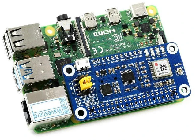 Alt view image 2 of 3 - MAX-7Q GNSS HAT for Raspberry Pi GPS GLONASS QZSS SBAS Accurate Fast Positioning