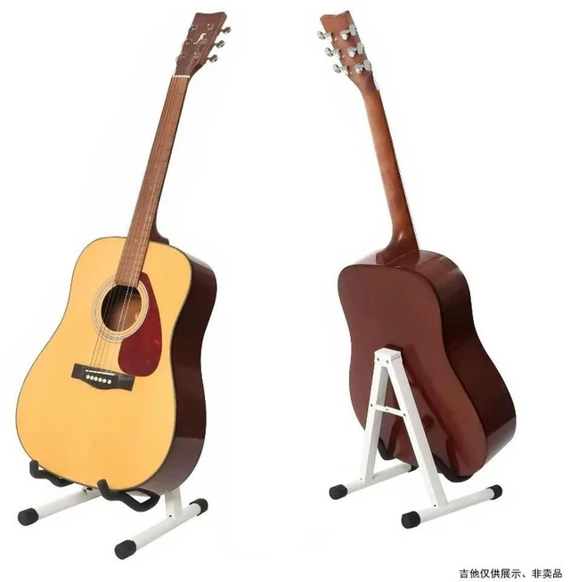 Alt view image 3 of 3 - For Guitar Holder White A-Seat Foldable Folk Electric Bass Ukulele Bakelite Dual Purpose