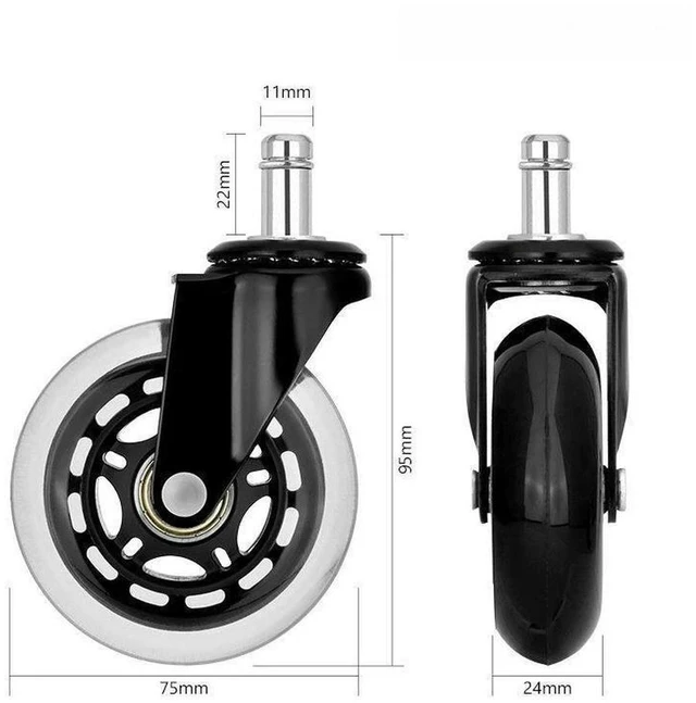 Main image of For Circuit Spring Plug Rod Universal Wheel 3 Inch Office Swivel Chair Wheel with Bearing Silent Smooth Computer E-sports Chair