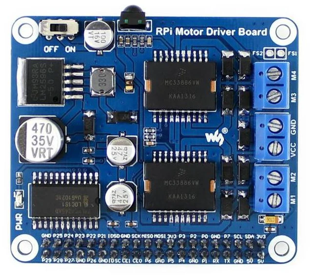Main image of RPi Motor Driver Board Raspberry Pi Expansion Board DC Motor / Stepper Motor Driver