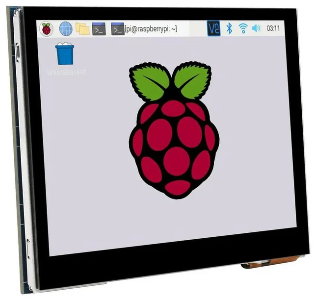 Main image of 3.5inch 640*480 DPI IPS Capacitive Touch Screen LCD For Raspberry Pi Toughened Glass Cover