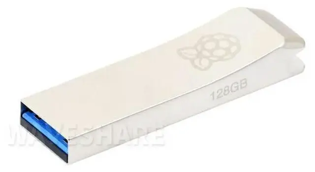 Alt view image 2 of 2 - Raspberry Pi USB 3.0 128GB Flash Memory Drive Optimised For Raspberry Pi Computers, Compatible With USB 3.0 And USB 2.0, Support