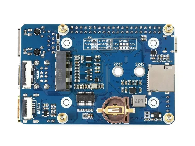 Alt view image 2 of 3 - Mini Base Board Designed for Raspberry Pi Compute Module 4