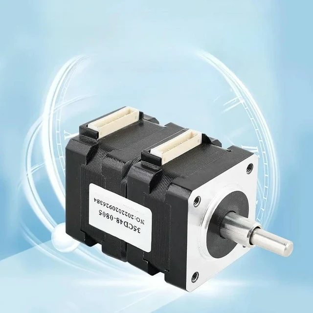 Alt view image 3 of 3 - For 35 Double-layer Overlapping Stepper Motor 48 High, Shaft Can Be Reversed At The Same Time 12V Pulse