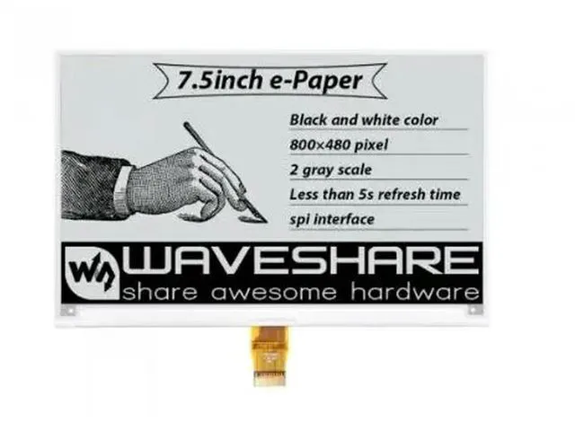 Alt view image 3 of 3 - 7.5inch e-Paper,800×480,E-Ink raw display