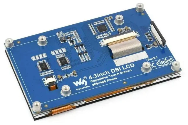 Main image of 4.3inch QLED Display, DSI Interface, 800 × 480, Integrated Structure, Toughened Glass Panel