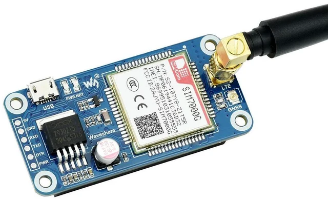 Main image of SIM7000G NB-IoT / Cat-M / EDGE / GPRS HAT for Raspberry Pi GNSS Global Band Support