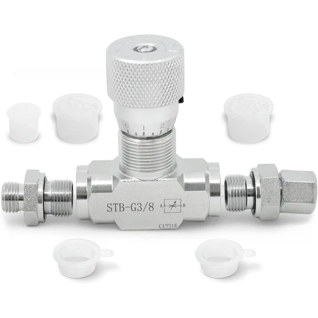 Alt view image 2 of 3 - For flow control valve, cylinder speed control valve Bidirectional 3/8 throttle valve