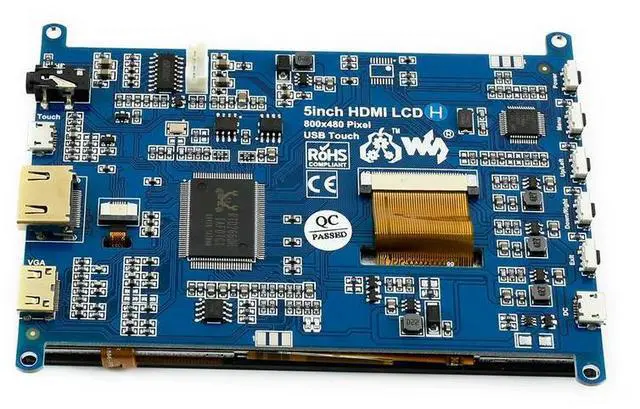 Alt view image 3 of 3 - 5inch Capacitive Touch Screen LCD Display 800*480 Resolution Interface Supports Multi Systems