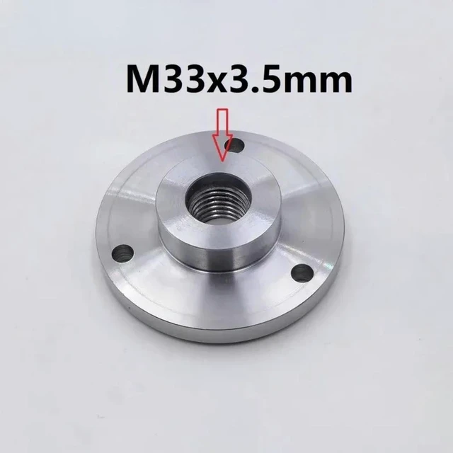 Alt view image 2 of 3 - For Small Lathe Flange 80 Flange M33 Pitch 3.5 Thread Thread Special for Wooden Cart Total Thickness 32