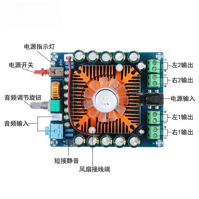 Alt view image 2 of 3 - For TDA7850 Automotive Quad HIFI Power Amplifier Board High Power 50W * 4 Audio Amplifier