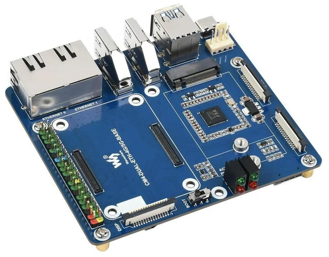 Alt view image 3 of 3 - CM4-DUAL-ETH-4G/5G-BASE,Dual Gigabit Ethernet 5G/4G Base Board Designed for Raspberry Pi Compute Module 4