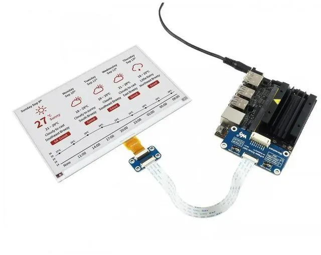 Main image of 7.5inch e-Paper HAT (B),E-Ink Display For Raspberry Pi, 800×480, Red / Black / White, SPI