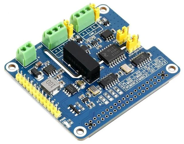 Alt view image 2 of 3 - 2-Channel Isolated CAN FD Expansion HAT for Raspberry Pi Multi Protections