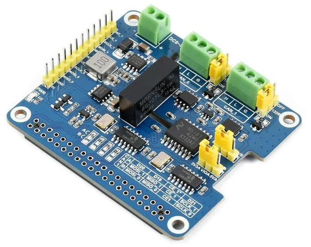Alt view image 3 of 3 - 2-Channel Isolated CAN FD Expansion HAT for Raspberry Pi Multi Protections