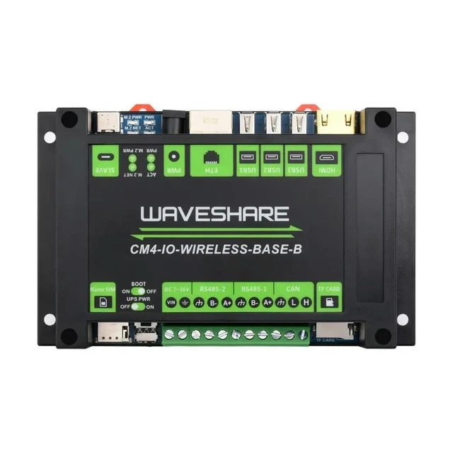 Alt view image 2 of 3 - Industrial IoT 5G/4G Expansion Module Designed for Raspberry Pi Compute Module 4, With UPS Module, Onboard M.2 Slot
