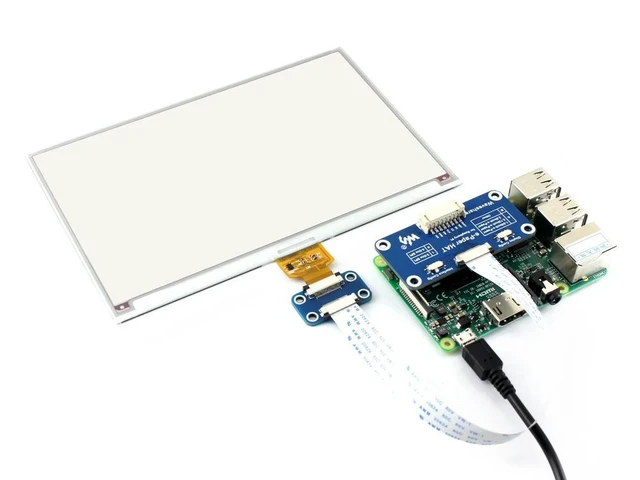 Alt view image 2 of 3 - 7.5inch E-Paper E-Ink Display HAT (B) For Raspberry Pi 800*480 Resolution SPI Interface