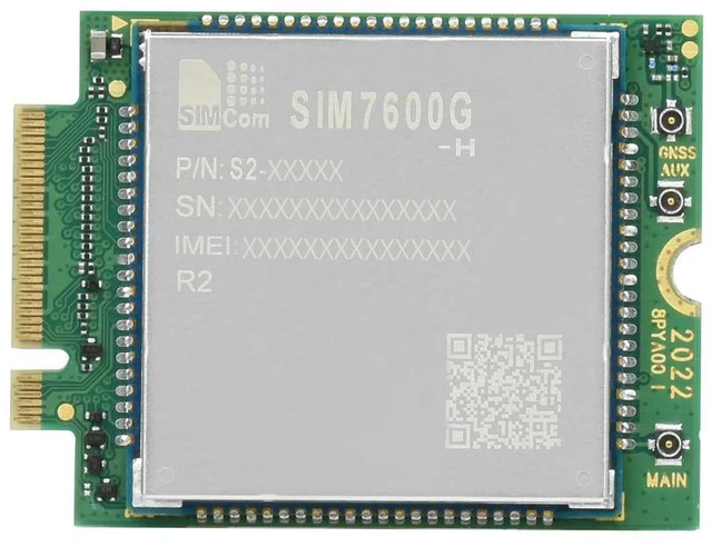 Main image of SIMCom SIM7600G-H-M.2 SIMCom 4G LTE Cat-4 Module Global Coverage GNSS M.2 Connector