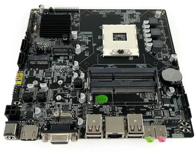 Alt view image 3 of 3 - For Industrial Control Main Board HM65 Dual Memory Slot DDR3 Small Board 988 Second and Third Generation