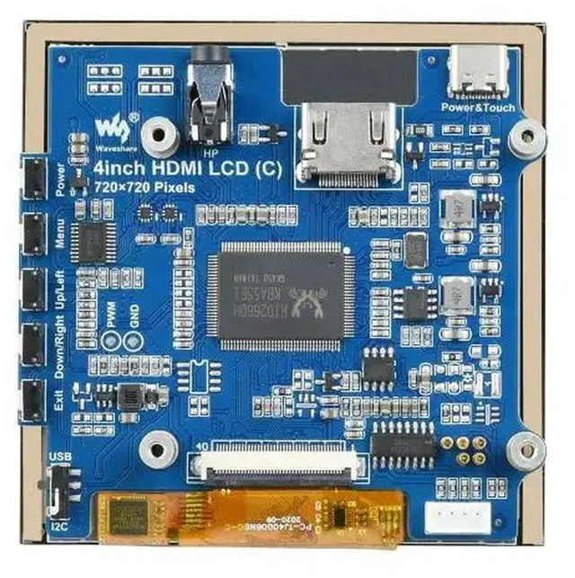 Main image of 4inch HDMI Capacitive Touch IPS LCD Display (C), 720×720, Optical Bonding Screen