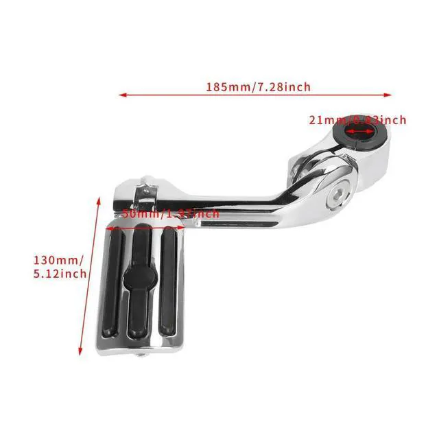 Alt view image 2 of 3 - For pedal gliding, motorcycle modified rear footpeg, long bar bracket, universal pedal