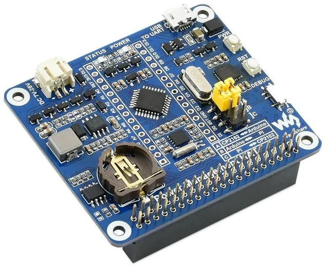 Alt view image 3 of 3 - Power Management HAT for Raspberry Pi with Embedded MCU and RTC for Ard uino