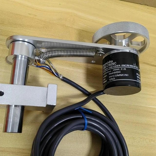 Alt view image 3 of 3 - For magnetic suspension side hole machine special encoder set E6B2-CWZ6C-2000P4 meters black cover bracket l wheel
