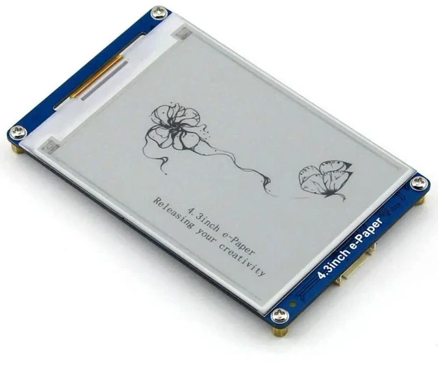 Alt view image 2 of 3 - 4.3inch e-Paper UART Module Serial Interface Electronic Paper Display 800*600 with Embedded Font Libraries
