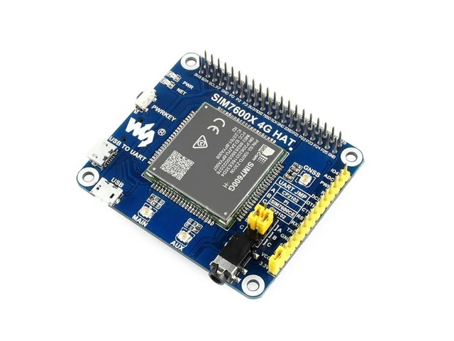 Alt view image 2 of 3 - SIM7600G-H 4G HAT For Raspberry Pi, LTE Cat-4 4G / 3G / 2G Support, GNSS Positioning, Global Band