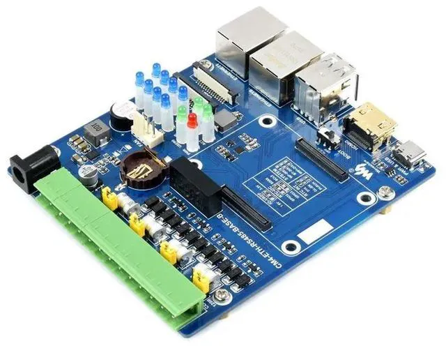 Alt view image 2 of 3 - Dual Gigabit Ethernet Mini-Computer Based on Raspberry Pi Compute Module 4 (NOT Included), l Case, with Cooling Fan