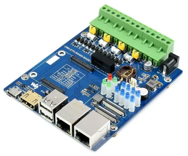 Alt view image 3 of 3 - Dual Gigabit Ethernet Mini-Computer Based on Raspberry Pi Compute Module 4 (NOT Included), l Case, with Cooling Fan