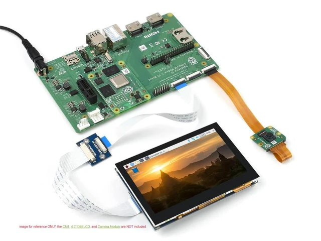 Alt view image 2 of 3 - Raspberry Pi Compute Module 4 Dev Kit, with Official IO Board and Optional 7" Touchscreen
