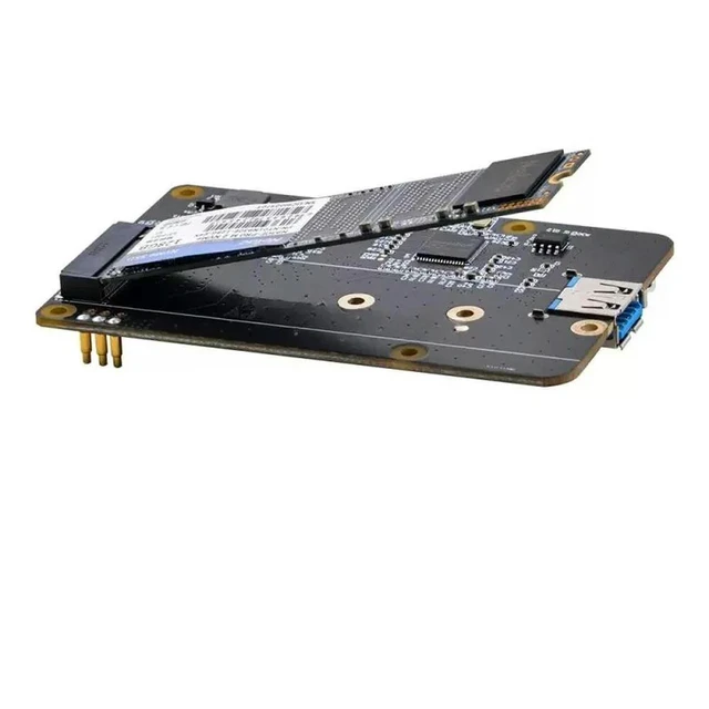 Alt view image 3 of 3 - For 4B 2280 M.2 NVME SSD Expansion Board USB3.0 SSD Adapter Board Module