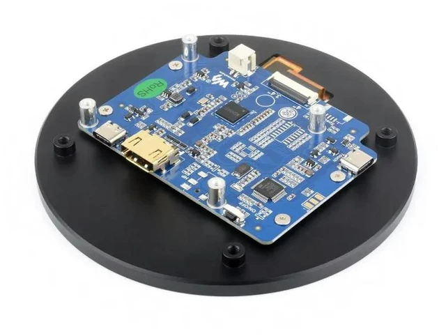 Alt view image 2 of 3 - 4inch HDMI Round Touch Display, 720 × 720, IPS, 10-Point Touch, Round LCD, Optical Bonding Toughened Glass Panel