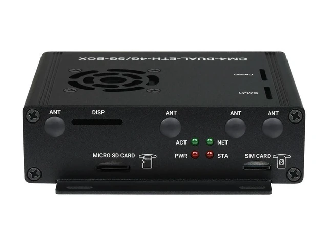 Alt view image 3 of 3 - Dual Gigabit Ethernet 5G/4G Mini-Computer Based on Raspberry Pi Compute Module 4 (NOT Included), l Case, with Cooling Fan
