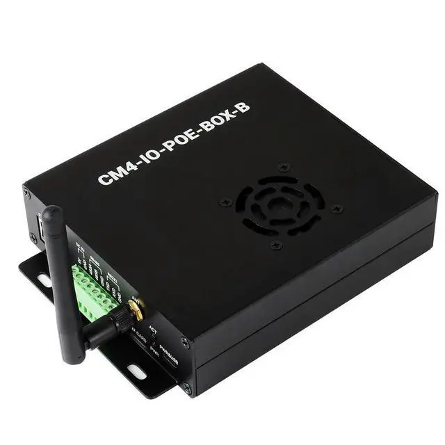 Alt view image 2 of 3 - PoE Mini-Computer (Type B) Based on Raspberry Pi Compute Module 4 (NOT Included), l Case, With Cooling Fan