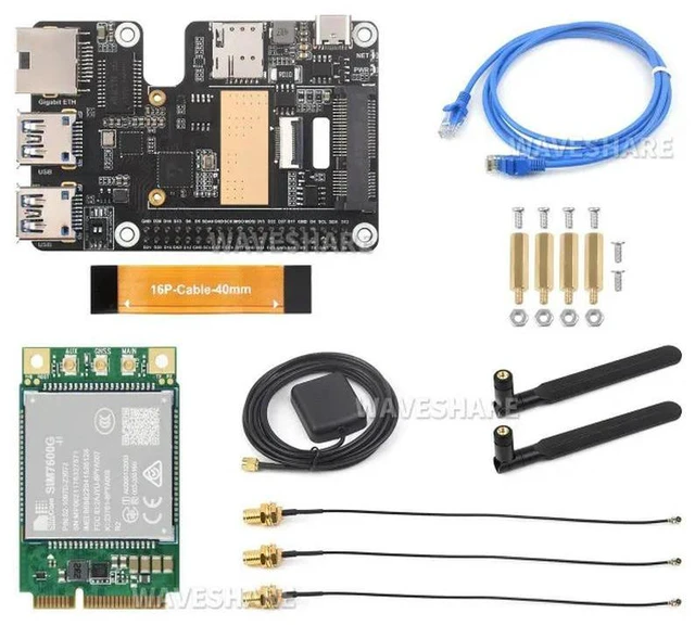 Alt view image 2 of 3 - SIM7600G-H 4G GbE USB3.2 HAT+ Brand: