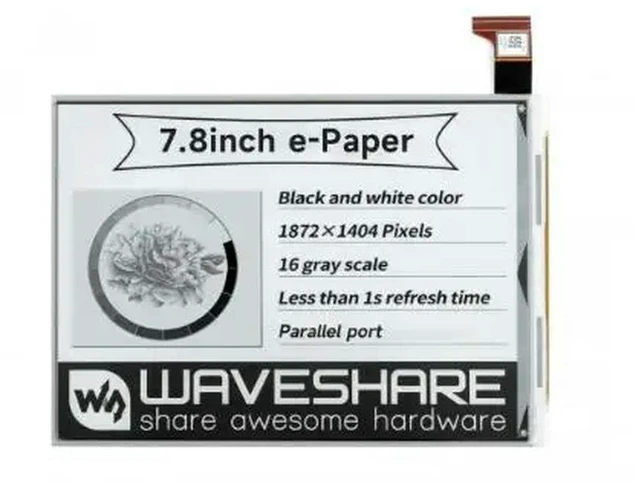 Main image of 7.8inch e-Paper,1872×1404, E-Ink raw display