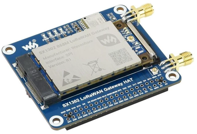 Alt view image 2 of 3 - SX1302 LoRaWAN HAT for Raspberry Pi SX1302 868M GNSS Module SX1302 LoRaWAN HAT