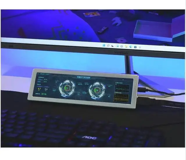 Alt view image 3 of 3 - 8.8inch IPS Side Monitor, 480×1920, HDMI, HiFi Speaker, No Touch
