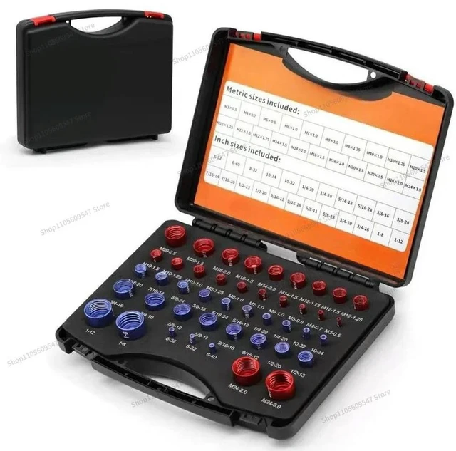 Alt view image 2 of 3 - For 44-Piece Set, Thread Inspector, Aluminum, Red and Blue Inspector Gauge