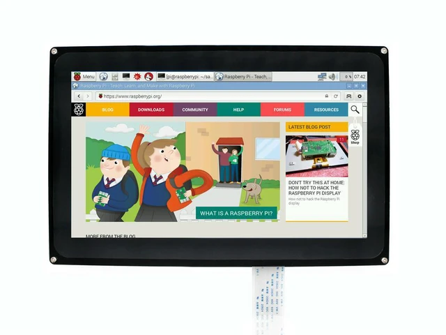 Alt view image 3 of 3 - 10.1inch Capacitive Touch Screen LCD (H) With Case 1024X600 Various Systems & Devices Support Including Raspberry Pi,