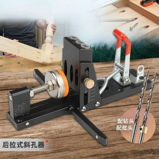 Alt view image 2 of 3 - For Woodworking Oblique Hole Punching, Tools, Oblique Hole Machine Folding Aluminum Alloy