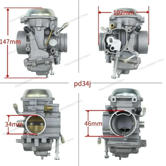 Alt view image 2 of 3 - For PD34J Vacuum Film Plunger Carburetor