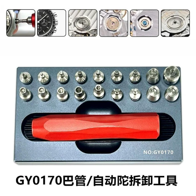 Alt view image 3 of 3 - For Watch Repair Tool, Watch Movement Automatic Tuo Removal Set