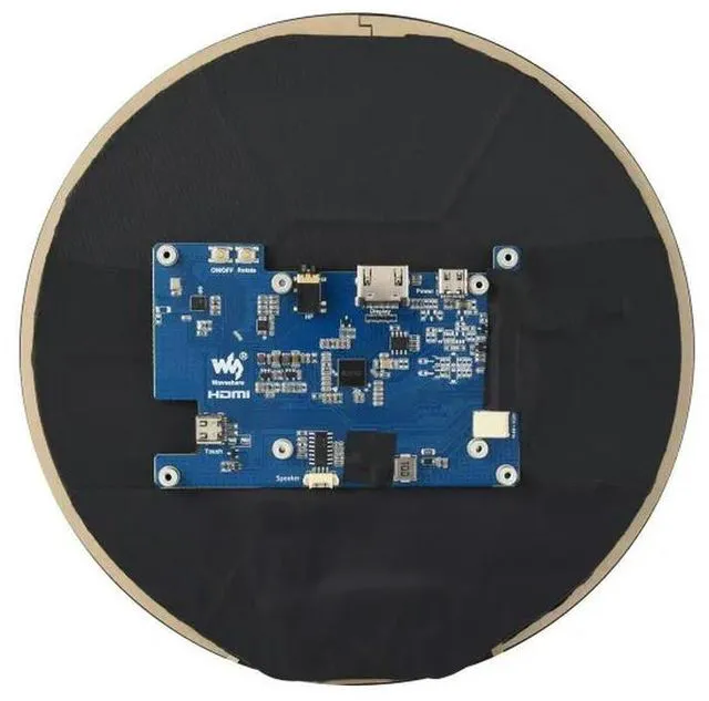 Alt view image 3 of 3 - 7inch HDMI Round Capacitive Touch Display,1080×1080 Resolution,IPS Display Panel,10-Point Touch,Optical Bonding