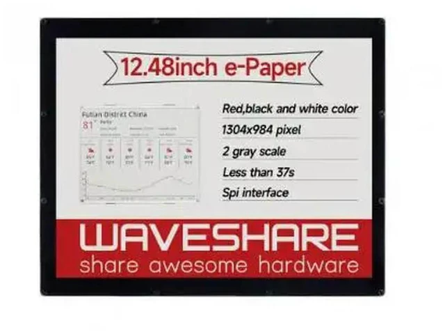 Alt view image 3 of 3 - 12.48inch e-paper Module (B),1304×984, E-Ink display module, red/black/white three-color