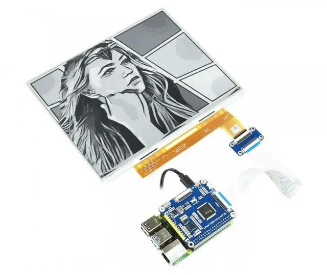 Alt view image 3 of 3 - 10.3inch e-Paper HAT e-Ink Display For Raspberry Pi, 1872×1404, Black / White, 16 Grey Scales, USB / SPI / I80