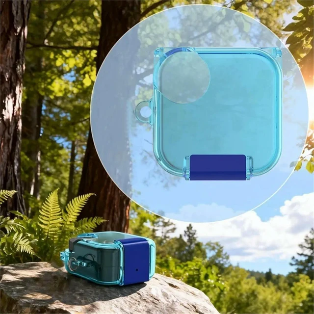 Alt view image 3 of 3 - Ring Charger Protective Case for Ring Gen 4 Shockproof and Dustproof Case with Hook Pink